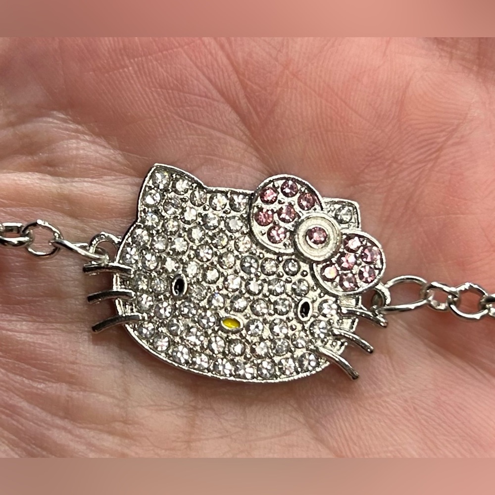 Hello Kitty Silver Bling Charm Toggle Bracelet - Picture 4 of 8